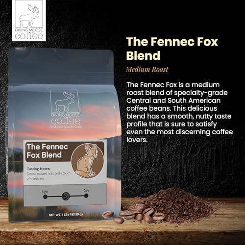Diving Moose Coffee The Fennec Fox Blend Medium Roast 1 LB miniatura 3
