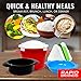 Rapid Brands 4-Piece Rapid Microwave Cookware Set for Healthy & Quick Cooking | Perfect for Dorm, Small Kitchen, or Office | Dishwasher-Safe, Microwaveable, & BPA-Free