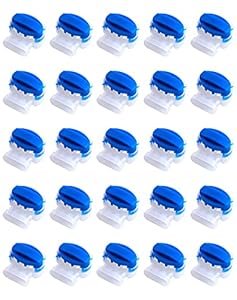 QWORK® 25 Pack Cable Connector Set for Electrical Wire Connectors Crimps Gel Filled for Robotic Lawn Mowers, Irrigation Applications, Repair Boundary Cables for Automatic Robot Mowers