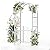 VINGLI Garden Arbor with Gate, PVC Wedding Arch for Ceremony Party, Trellis for Climbing Plants Outdoor for Backyard, Lawn
