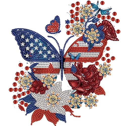 Stalente Diamond Painting Kits for Adults, 5D Special Shape Diamond Art Kits for Beginners, Crystal Rhinestones Diamond Painting for Home Wall Decoration Gift 12×12inch, Butterfly