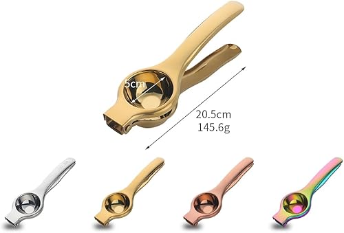 Miniatura 2 de Exprimidor manual de limón y lima de acero inoxidable, exprimidor de metal, exprimidor de cítricos, exprimidor de limón de mano con cuenco