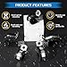 JTAREA 7Sizes 304 Stainless Steel Cable Clamps Assortment Kit 1/4