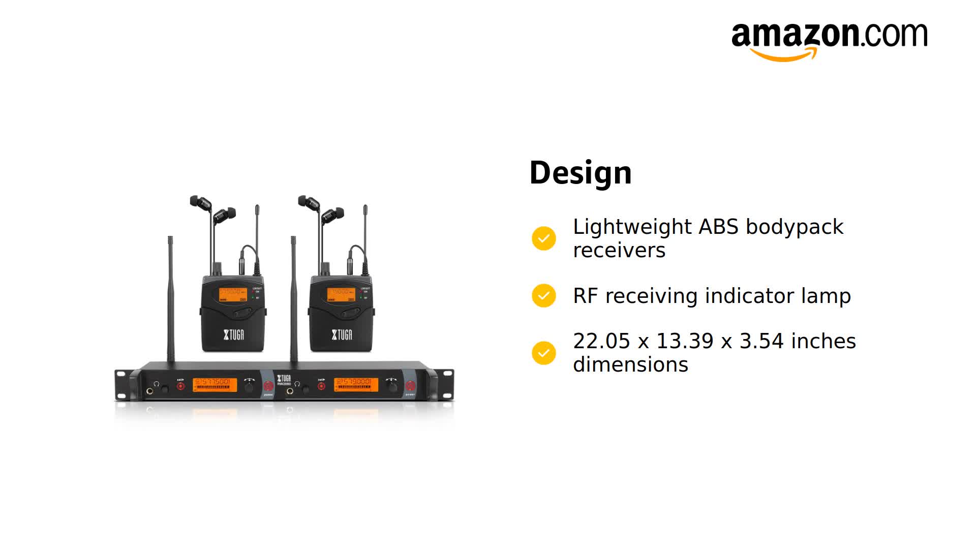 Amazon.com: XTUGA RW2080 Wireless in Ear Monitor System, UHF