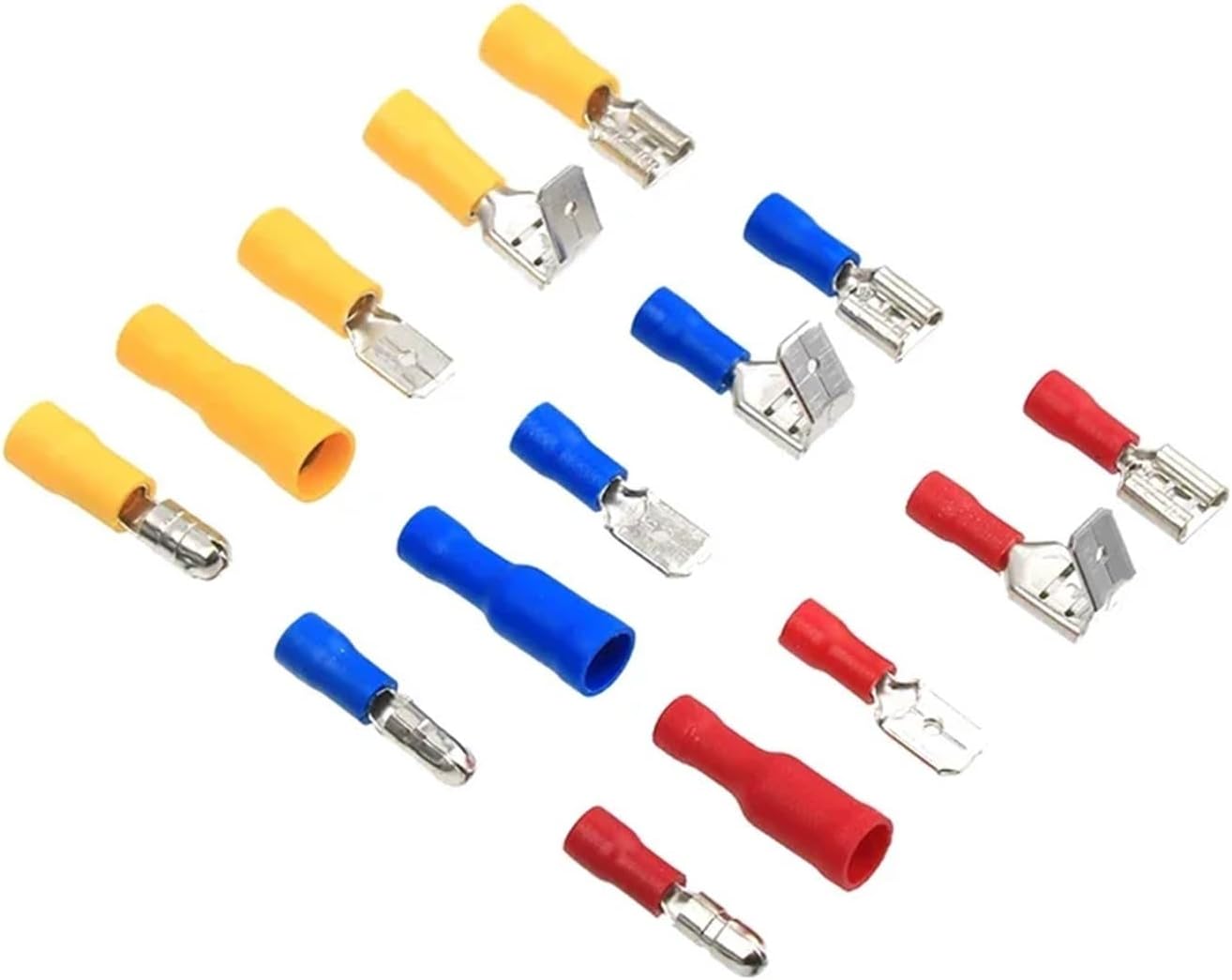 236PCS Assorted Spade Piggyback Crimp Terminals Kit Insulated Electrical Wire Cable Connectors AWG22-10/0.5-6.0mm2 VUQLDHAYZ