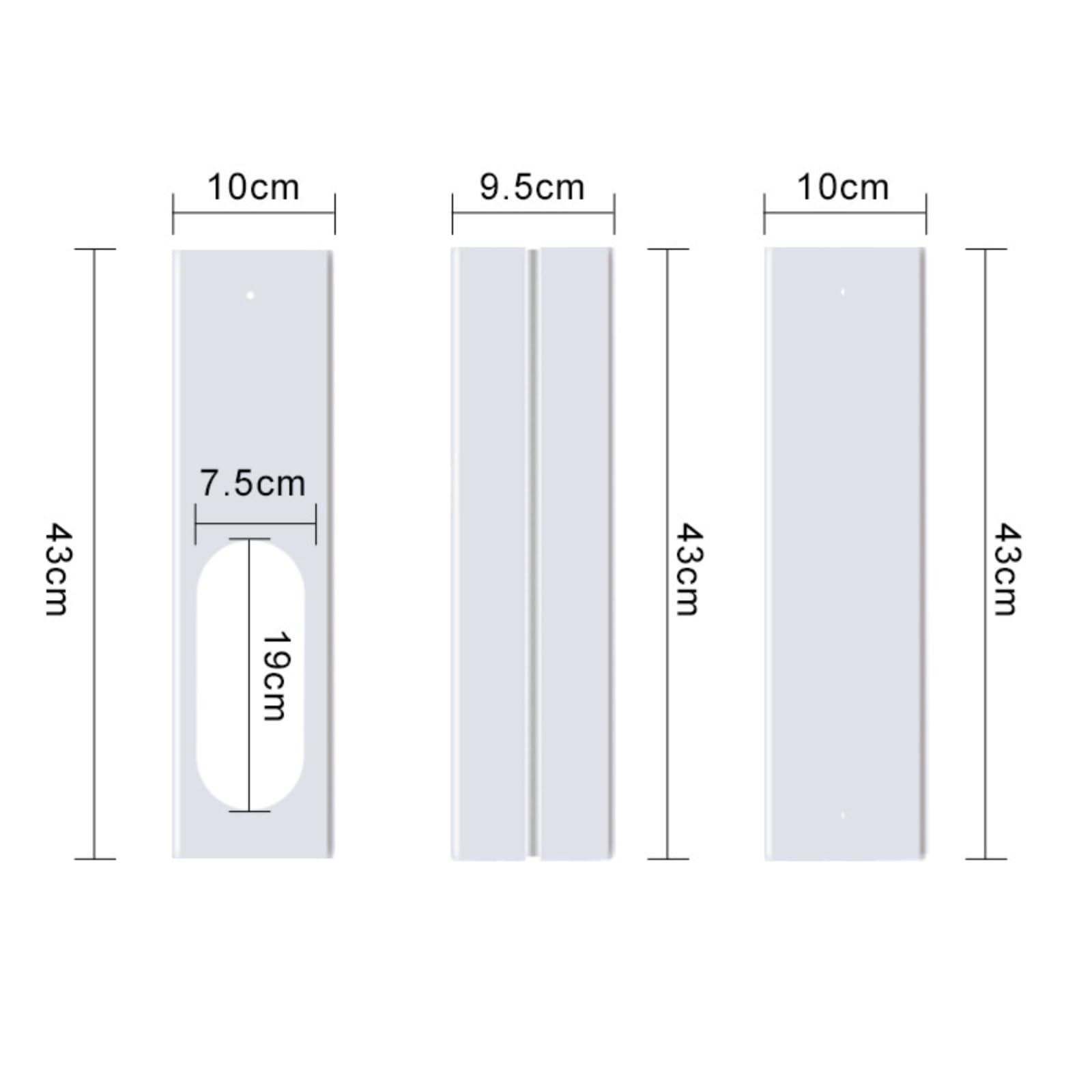 Kit De Ventana De Aire Acondicionado Portátil, Adaptador Ventana Aire Acondicionado, Placa Sellado Ventana Ajustable para Aire Acondicionado Móvil, Accesorio De Ventana De Aire Acondicionado