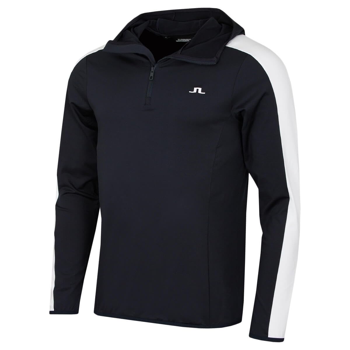 J.lindeberg Men's Jl Navy Quarter Zip Hood Midlayer Hoody - Xl