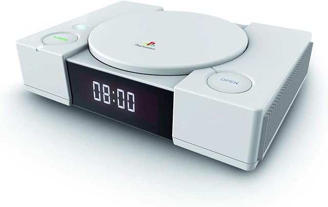 BIGBEN Interactive PS1AC  Alarm Clock (Digital Alarm Clock, Rectangle, White, 105 mm, 38 mm, 149 mm)