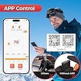 Heated Socks for Men Women 8000mAh Rechargeable Winter Foot Warmer Electric Heating Socks APP Control 4 Temperature Thermal Socks Washable Heated Ski Socks for Camping, Hiking, Cycling (UK5-13in) - Image 4