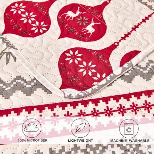 Ropa de cama de Navidad para sofá cama individual ideal para tardes de peli y copos de nieve 7