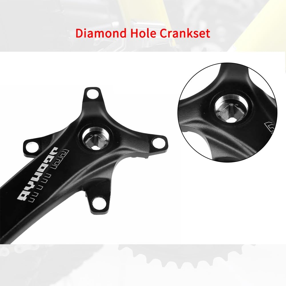 Set di pedivelle da 170/175 mm per Mountain Bike, Perno Quadro 104, in Lega di Alluminio, pedivelle Sinistra e Destra compatibili con 8/9/10/11/12 velocità, Leggere.