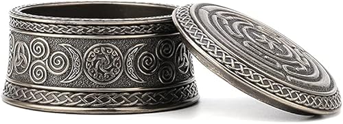 Miniatura 2 de Veronese Design Caja de baratijas de rueda de Hécate de 2 3/8 pulgadas de alto, resina bronceada fundida en frío, coleccionable, decorativa,