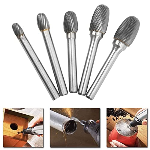 Set de Fresas Rotativas de Carburo, Mango 6mm, 5 Piezas miniatura 3