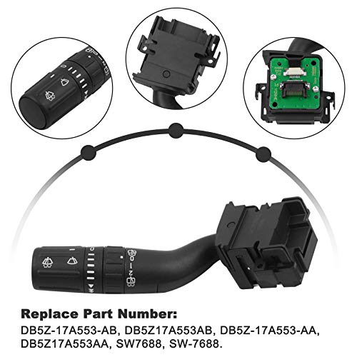Bicos Sw7688 Windshield Wiper Switch Compatible With Edge 2011-2014 Explorer 2011-2019 Police Interceptor Utility 2013-2019 Lincoln Mkx 2011-2015 Replacement# Db5Z-17A553-Ab Db5Z17A553Ab #TOP2