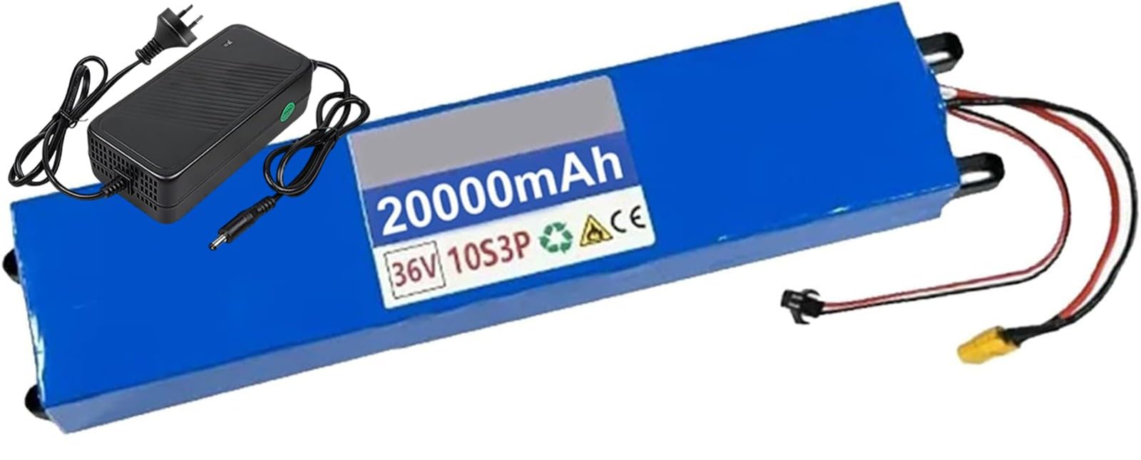 Batterie Lithium-ION 36 V 20 Ah 10S3P Pour Vélo Électrique, Batterie Lithium Étanche Pour Vélo Électrique Scooter 36V 20Ah,XT90+DC