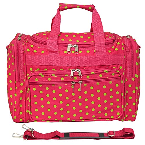 Image of World Traveler 81T16-504F /G Duffle Bag, One Size, Fuchsia Lime Dot