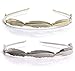 Metal Headband - 2 Pack Narrow Headbands - Bridal Headpiece - Gold Leaf Hairband by CoverYourHair