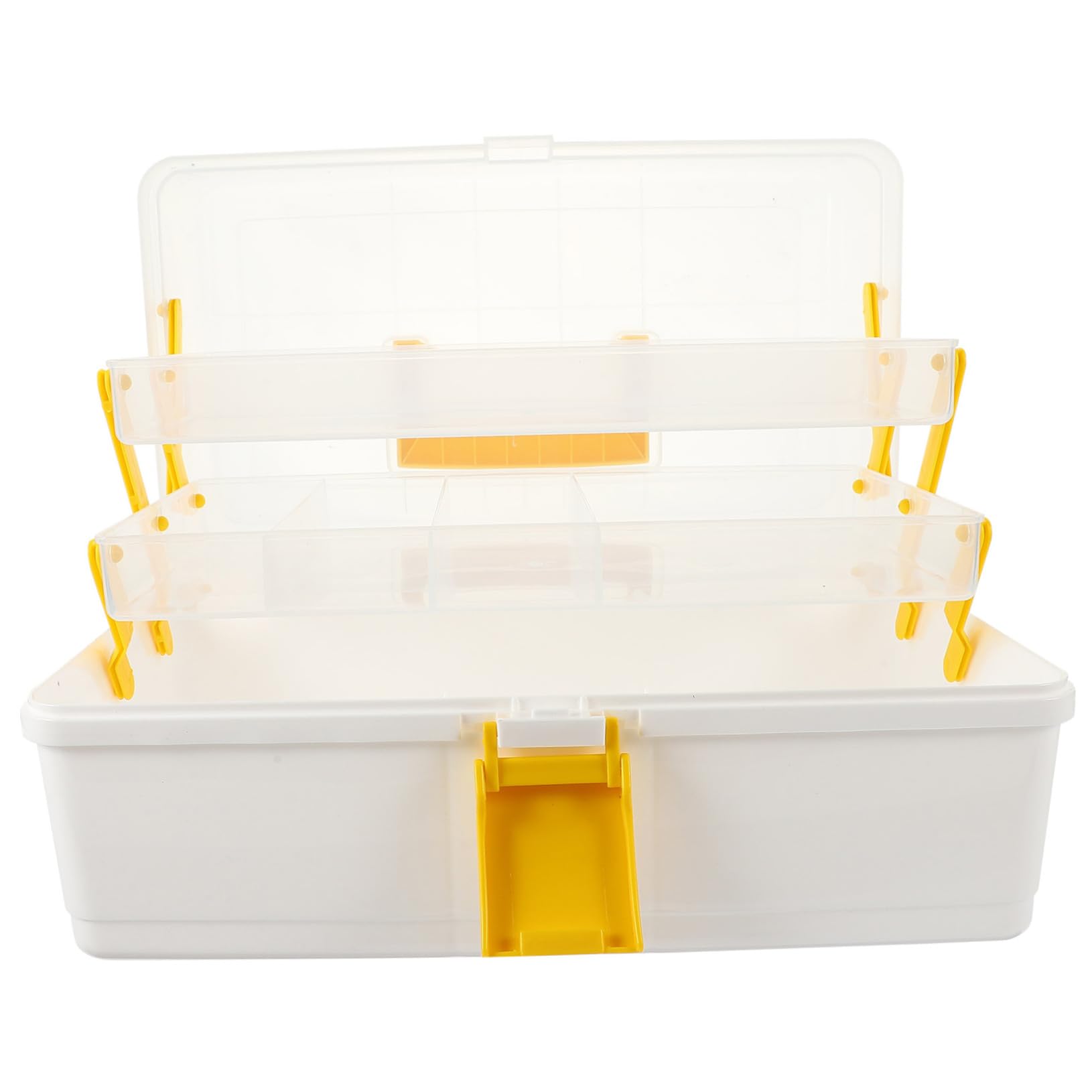Healeved Aufbewahrungsbox für Haarspangen aus Kunststoff Gelb Organizer für Kopfbedeckungen und Snacks Modisch und Praktisch Einfache Aufbewahrung Geeignet für Mädchen und Frauen Reisen