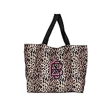 leopard shopper bag Ein stylischer Animalprint und das auffällige Designer Logo holt die faltbare Tasche raus aus der rein praktischen Ecke. Mit diesem Design holen wir sie jedenfalls gerne aus ihrem Versteck.