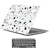 LanBaiLan Laptop Cases, Compatible for MacBook Air 13 inch 2020 2019 2018 Release A2337 M1 A2179 A1932 Retina Display with Touch ID Hard Shell Protective Case & Keyboard Cover,Terrazzo Marble Pattern