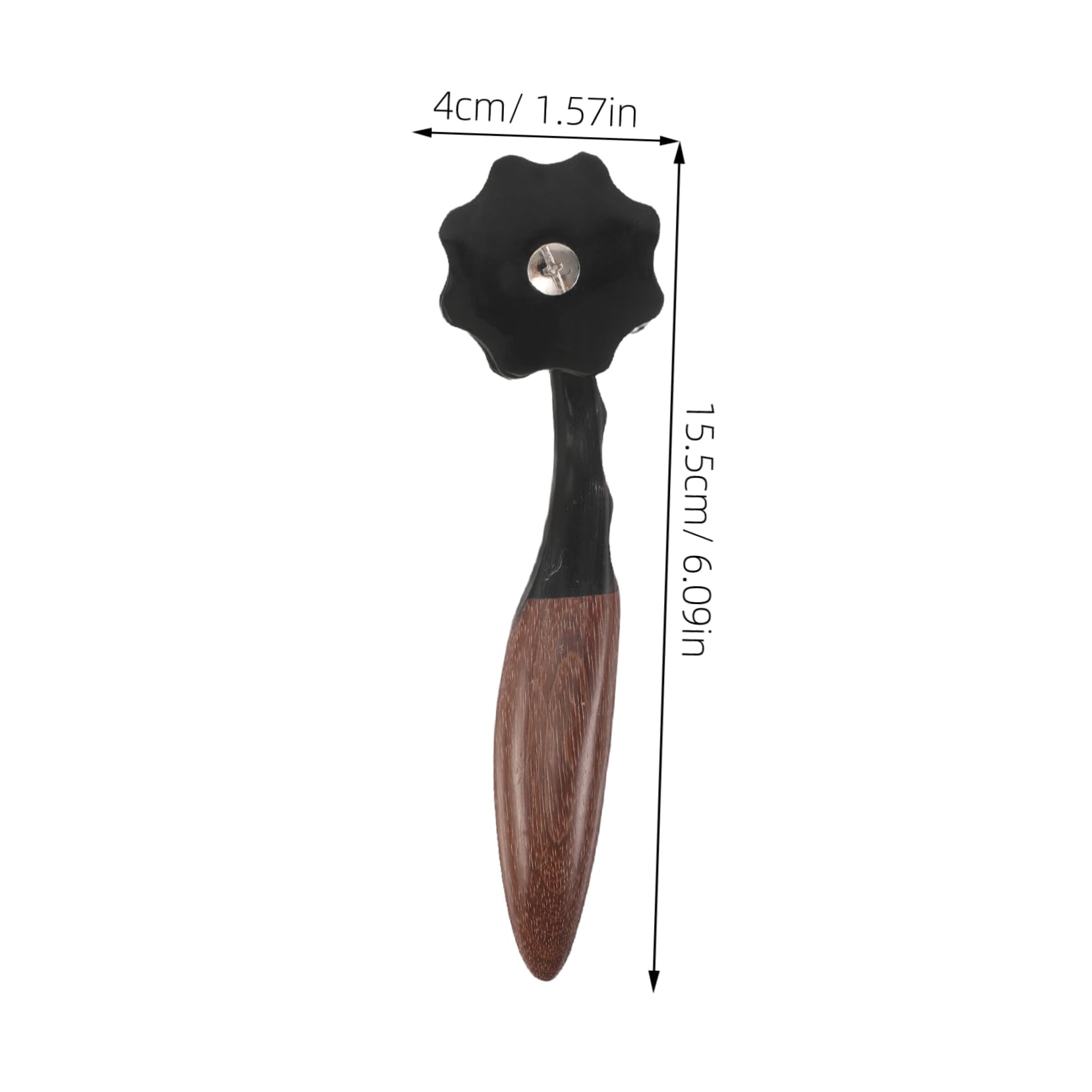Rullo Massaggiante a Tre Ruote Portatile in Legno Corno | Controllo Manuale, Design Compatto e Leggero, Massaggio Mirato per Relax e Sollievo Dalla Fatica