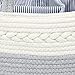 Casaphoria Caddy Organizer - Cotton Rope Basket with Removable Inserts, Soft Storage Caddy for Gifts, Cream and Gray