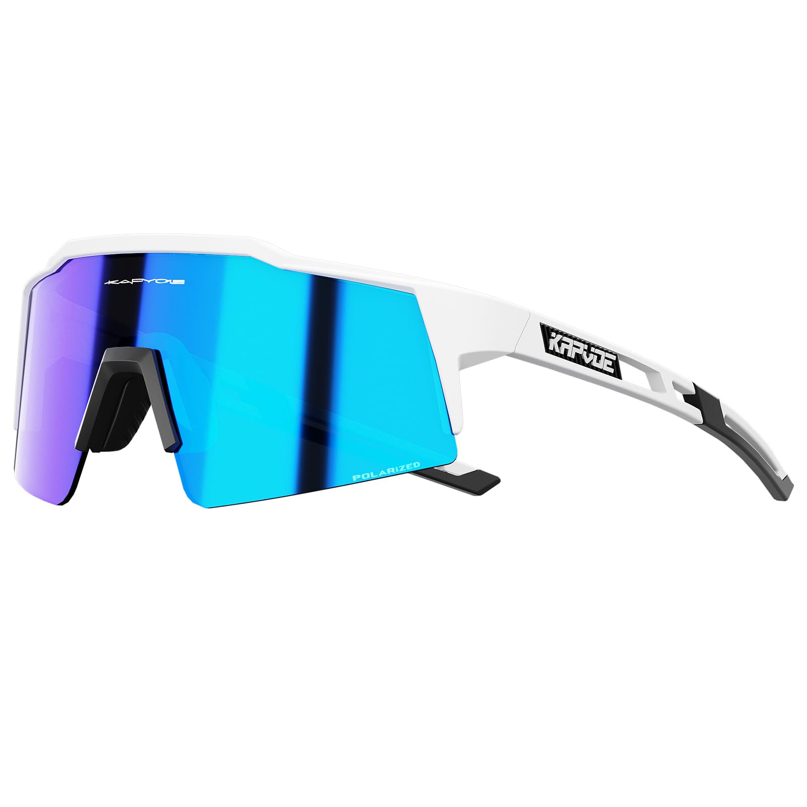 KAPVOE Gafas de Ciclismo Polarizadas TR90 K9023 con 4 Lentes Intercambiables