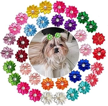 PNB Hair Pin in Flower Shape for Dogs/Cats (Light Pink)