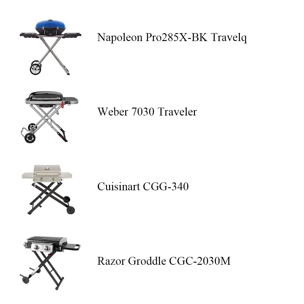 4 fundas para parrilla de tela Oxford, 101 x 49 x 25 cm, fundas para barbacoa, impermeables, para George Foreman en interiores y exteriores, para 7030 Traveler, Pro285X-BK, CGC-2030M, CGG-340