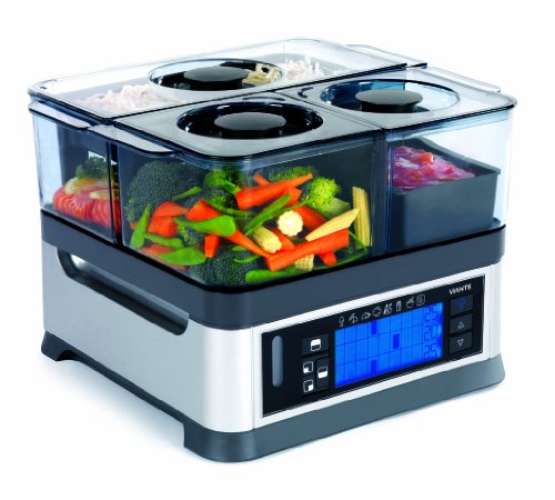 Viante CUC-30ST Intellisteam Counter Top Food Steamer with 3 Separate Compartments