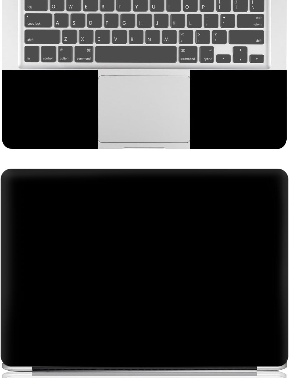 12.1 13 13.3 14 15 15.4 15.6 in Laptop Sticker Skin Decal, Cool Netbook Vinyl Skins for Notebook PC, Universal Solid Color Laptop Decor Cover, Waterproof Art Protector I Black