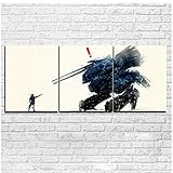 YIYAOFBH Canvas Pictures Home Decor Living Room Metal Gear Solid Dor Painting Wall Art Hd Printed Game Poster 3 Pieces-50x70cm No Frame