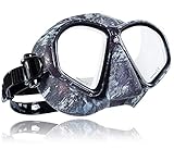 Tilos Spawn Camouflage Spearfishing Freitauchmaske (Black Camo)