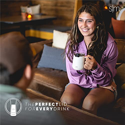 Simple Modern Caneca de café de viagem com tampa e alça | Copo de café de aço inoxidável isolado reu