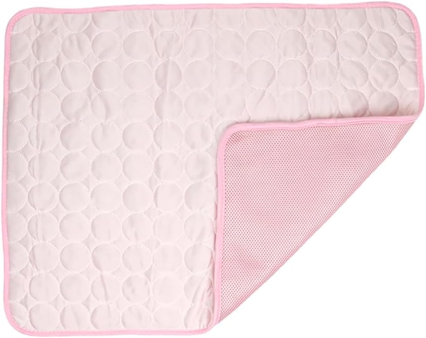 Dog Cooling Mat, Durable Material, Washable, Easy to Clean, Keeps Dogs Cool Indoors and Outdoors, for Dog Beds, Floors, and Crates (Pink, 40X28 in)