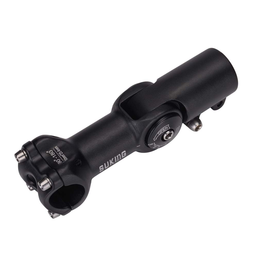 CYSKY Attacco Manubrio Regolabile 25,4 31,8 60mm/80mm/93mm/100mm 0-90 Gradi Regolabile MTB Attacco Manubrio per Attacco Manubrio Bici da Corsa Strada BMX MTB