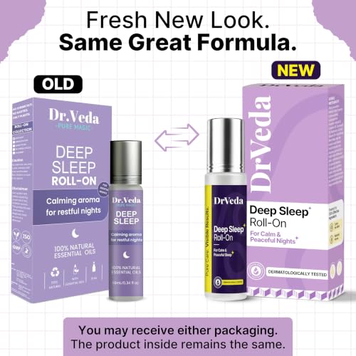 Image of Deep Sleep Roll-On - Calming Aroma for Restful Nights & Relaxation | Sleeping Aid Helps Improve Sleep with Lavender, Chamomile, Sandalwood, Coconut & Sesame Oils | 100% Natural Essential Oils, 10 ml (Pack of 1)