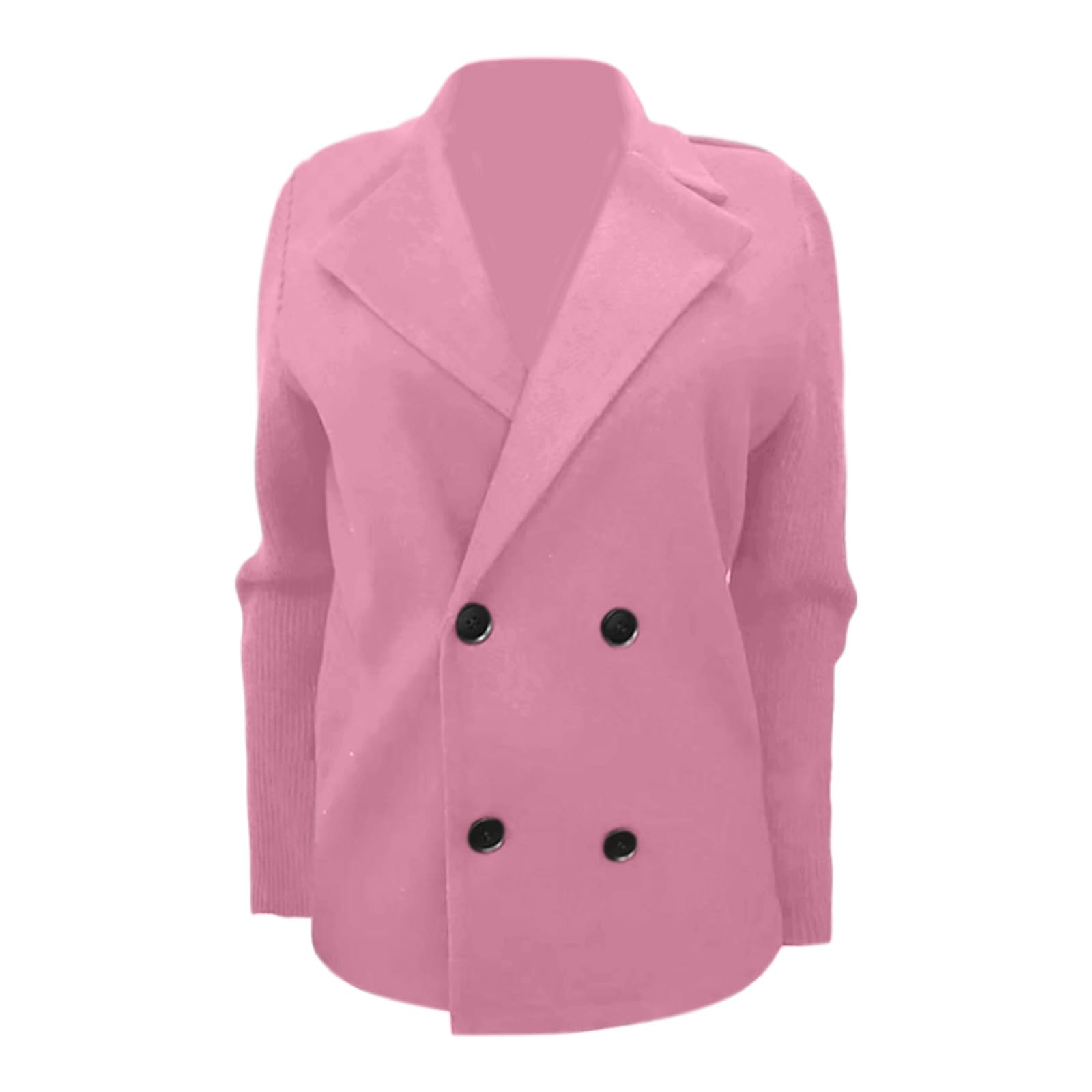 Piumino Donna Cappotto Aperto con Bottoni in Tinta Unita da Donna, Primavera 2025, Cappotto da Lavoro Festa