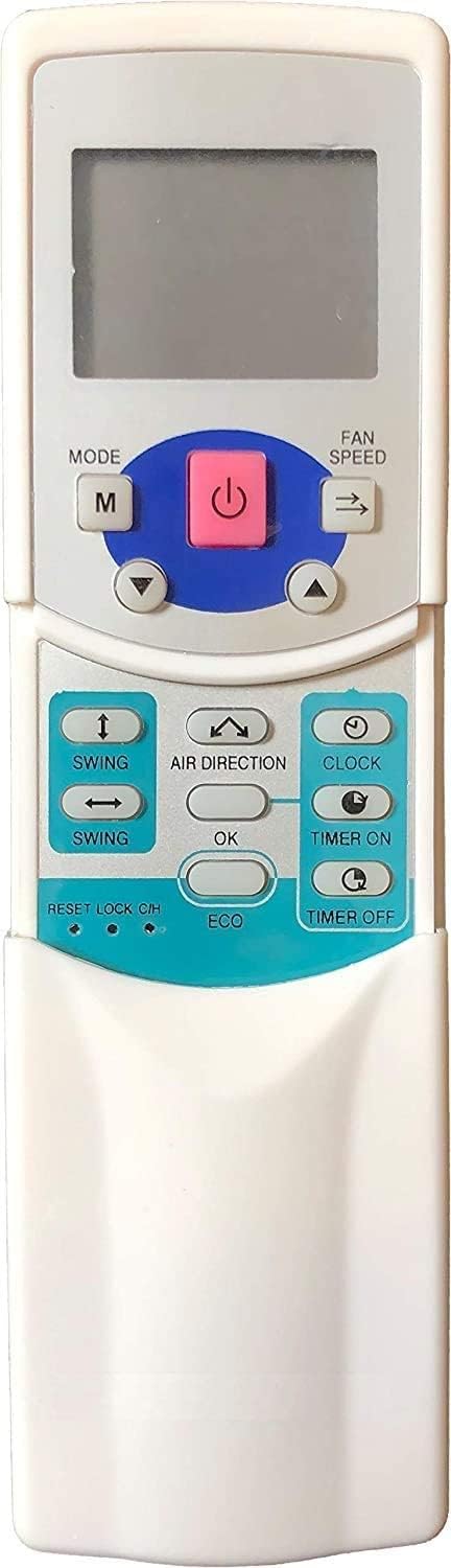 TIZOQ Replacement Remote Control Compatible for Bluestar & Midea AC - Please Match The Image with Your Old Remote Before Placing The Order (White)