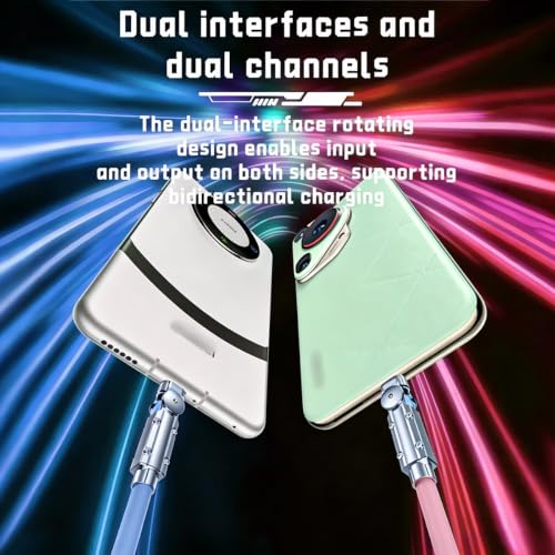 Image of USB-C to USB-C Cable 2 Pack 5ft 180Rotating Charger Cord Type C Chubby Silicone USB C to C Cable Type C Fast Charging Cord for iPhone 17 16 15 Samsung Galaxy S26 S25 S24 S23 S22,Laptops