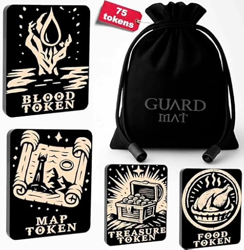 Juego de 75 Tokens para Magic The Gathering - Set de Contadores de Habilidades de Madera para MTG - Accesorios para Juegos de Cartas (B) | Ya disponible en tu tienda friki favorita! En mundofriki.es!