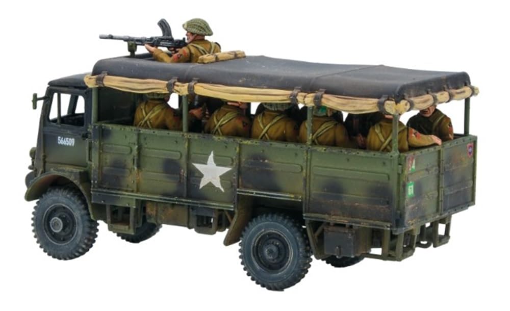 Warlord Games Bedford QLT Troop Transport – Camion miniature en plastique de l'armée britannique 1:56/28 mm pour l'action de boulons, figurines très détaillées de la Seconde Guerre mondiale