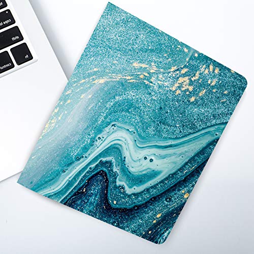 Image of 3 Ring Binder 1 Inch Ring, Fashion Design Binder for School, Home, Students, Women, Cute Custom Pattern with Hold Letter Size Interior Pockets,Blue Marble