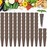 50 cápsulas de semillas de repuesto, kit de crecimiento de semillas, esponjas de cultivo para invernaderos y equipos de germinación, iniciador para sistema de jardín interior (negro)