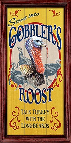 Gobblers Roost Talk Turkey Novelty Sign | Indoor/Outdoor | Funny Home Décor for Garages, Living Rooms, Bedroom, Offices | SignMission Personalized Gift Wall Plaque Decoration