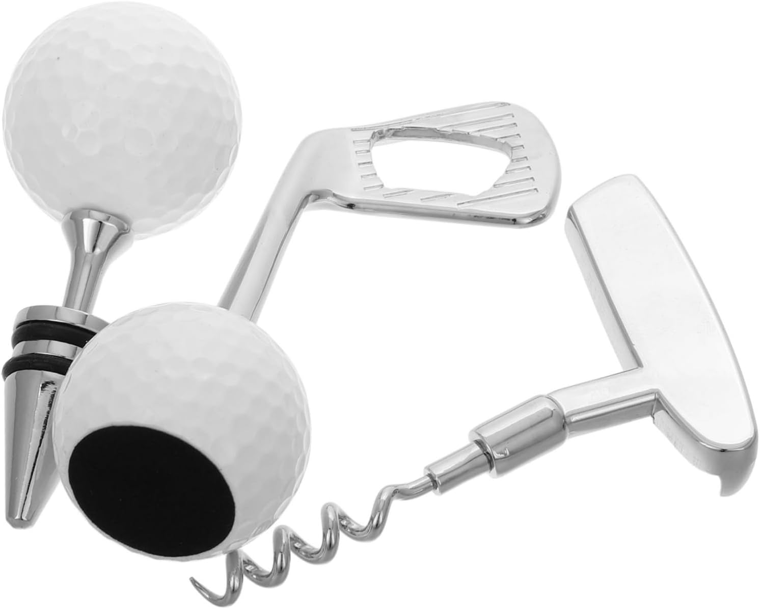1set Golf Bottle Opener and Wine Stopper Beer Opener Stylish Golf Theme Decorative Corkscrew for