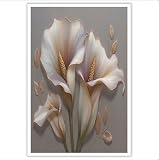 Calla-Lilie-Relief Leinwand Bilder Schlafzimmer, Wandbilder 