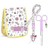 Nurse is Love Set para Enfermera y TCAE (3uds). | Salvabolsillos Enfermeria - Organizador Flores + Lanyard Personalizado + Tijeras Enfermeria Mayo | Accesorios para Enfermeras, Regalos