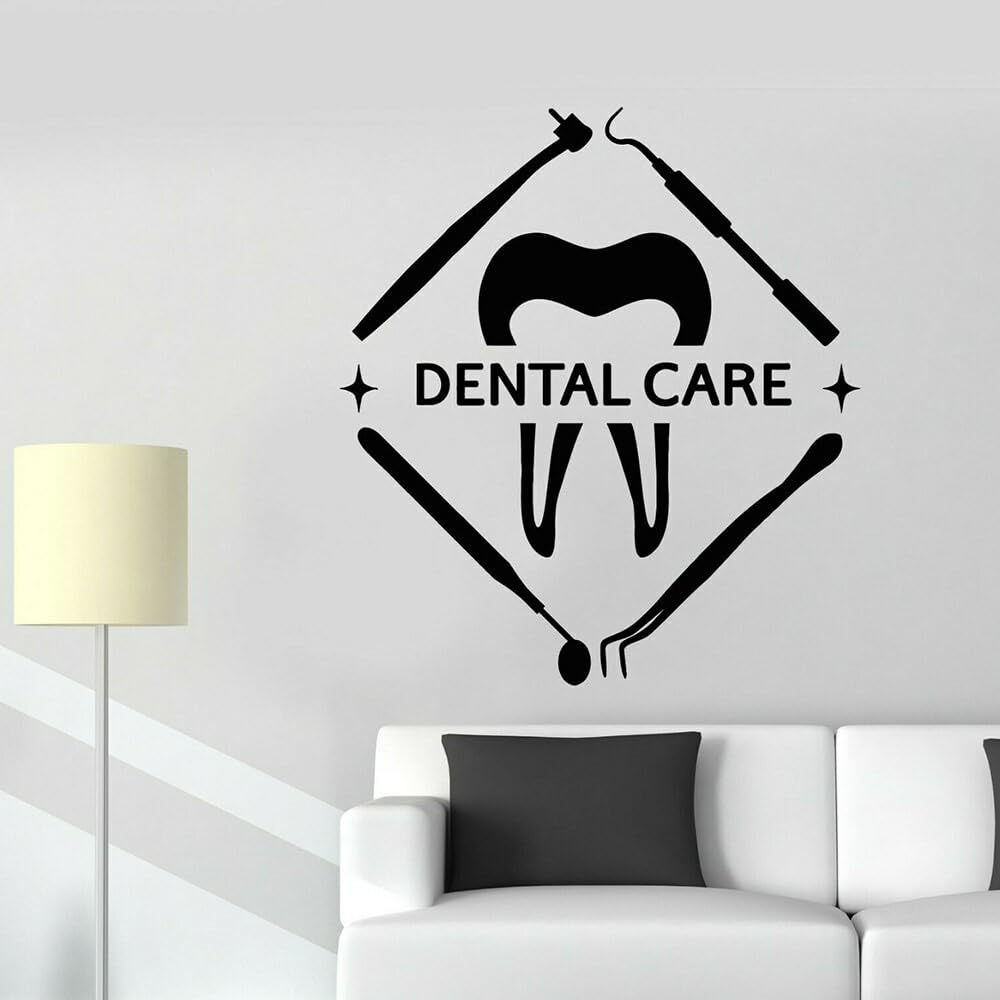 GADGETS WRAP Vinyl Wall Decal Healthy Teeth Care Dentist Clinic Dental Tools-image-34