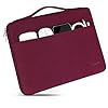 DOMISO 15.6 Zoll Laptoptasche Laptop Tasche Hülle Notebook Sleeve Case Kompatibel mit 16 zoll MacBook Pro M4 M3 M2/Pro Max,MacBook Pro M2,15-16 zoll Dell,Lenovo,Laptophülle Damen mit Griff,Weinrot #3